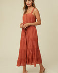 The Daphne Texture Tiered Midi Dress