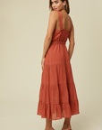The Daphne Texture Tiered Midi Dress