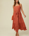 The Daphne Texture Tiered Midi Dress