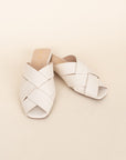 The Reece Beige Square Toe Slides