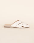 The Reece Beige Square Toe Slides