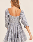The Emma Gingham Puff Sleeve Dress