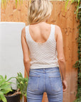 The Winifred Pointelle Knit Sweater Tank