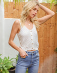The Winifred Pointelle Knit Sweater Tank
