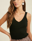 The Lyla V-neck Sweater Tank