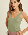 The Lyla V-neck Sweater Tank