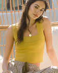 The Leon Square Neck Crop Top