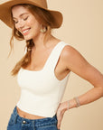 The Leon Square Neck Crop Top