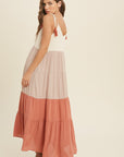The Cera Color Block Maxi Dress