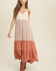 The Cera Color Block Maxi Dress