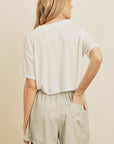 The Sierra Cropped Raw Hem Tee