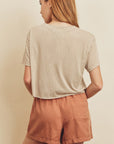 The Sierra Cropped Raw Hem Tee