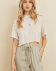 The Sierra Cropped Raw Hem Tee