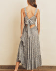 The Isla Floral Tie-Back Midi Dress