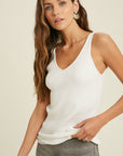 The Lyla V-neck Sweater Tank
