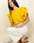 The Sammi Sunshine Ruffle Top