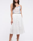 The Itzel Eyelet Midi Skirt