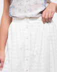 The Itzel Eyelet Midi Skirt