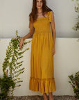 The Sunset Polka Dot Maxi Dress