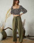 The Selena Animal Print Open Back Top