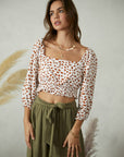 The Selena Animal Print Open Back Top