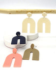 The Color Block Rainbow Earrings
