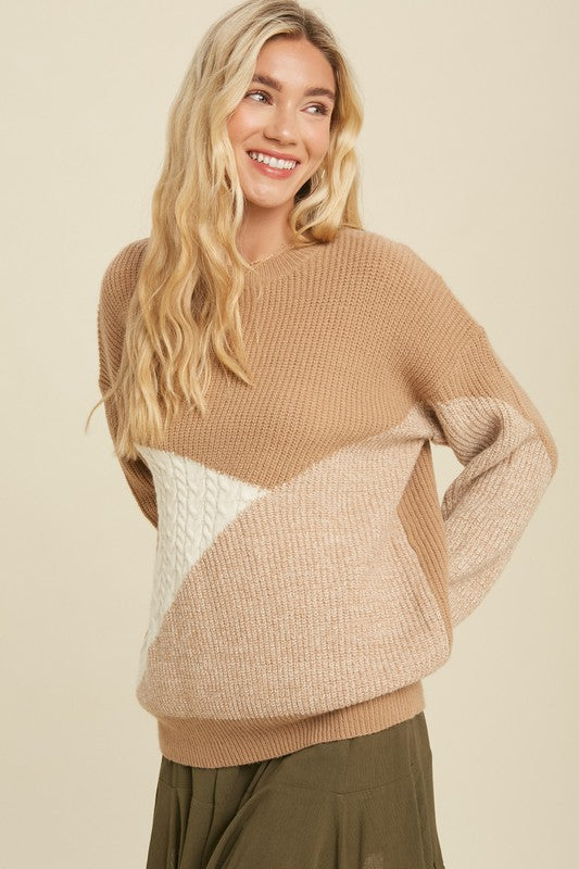 The Shawnee Colorblock Multi-knit Sweater