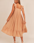 The Saoirse Ruffle Sleeve Midi Dress
