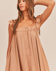 The Saoirse Ruffle Sleeve Midi Dress