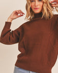 The Diamond Weave Mock Neck Sweater