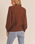 The Diamond Weave Mock Neck Sweater