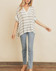 The Paloma Stripe V-neck Top