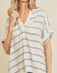 The Paloma Stripe V-neck Top