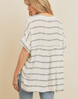 The Paloma Stripe V-neck Top