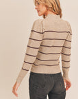 The Toby Puff Sleeve Striped Sweater