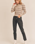The Toby Puff Sleeve Striped Sweater