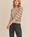 The Toby Puff Sleeve Striped Sweater