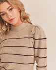 The Toby Puff Sleeve Striped Sweater