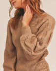 The Misa Braided Sleeve Sweater