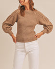 The Misa Braided Sleeve Sweater