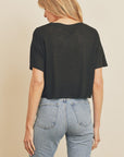 The Sierra Cropped Raw Hem Tee