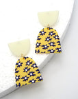 The Embossed Geo Drop Earrings