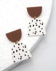 The Embossed Geo Drop Earrings