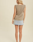 The Kari Rolled Short Sleeve Top