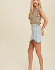The Kari Rolled Short Sleeve Top