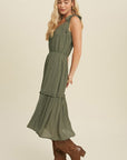 The Brittani Tiered Midi Dress