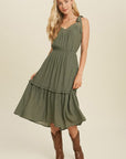 The Brittani Tiered Midi Dress