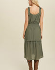 The Brittani Tiered Midi Dress