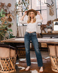 The Claire High Rise Straight Leg Jeans