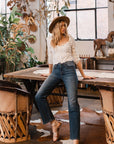 The Claire High Rise Straight Leg Jeans